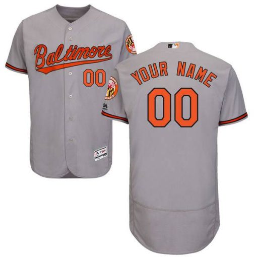 Custom Baltimore Orioles Grey Flexbase Collection Jersey