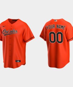 Custom Baltimore Orioles Orange Cool Base Alternate Jersey