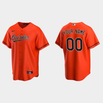Custom Baltimore Orioles Orange Cool Base Alternate Jersey