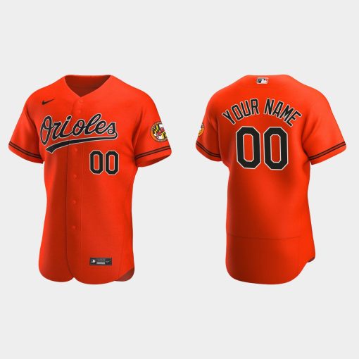 Custom Baltimore Orioles Orange Flex Base 2020 Alternate Jersey