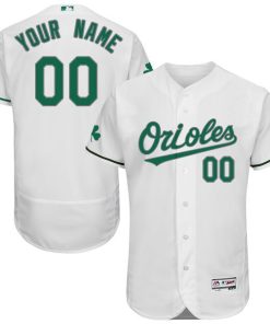 Custom Baltimore Orioles White Celtic Flexbase Collection Jersey