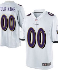 Custom Baltimore Ravens 2013 White Limited Jersey
