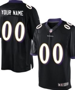Custom Baltimore Ravens Black Limited Jersey