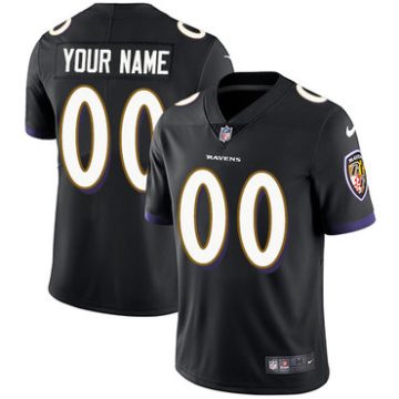 Custom Baltimore Ravens Black Vapor Untouchable Player Limited Jersey