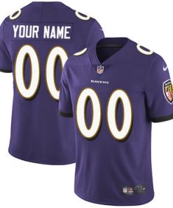 Custom Baltimore Ravens Purple Vapor Untouchable Player Limited Jersey