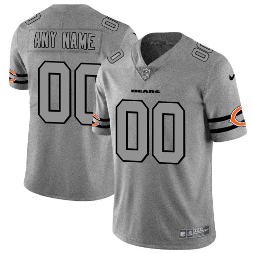 Custom Bears 2019 Gray Gridiron Gray Vapor Untouchable Limited Jersey