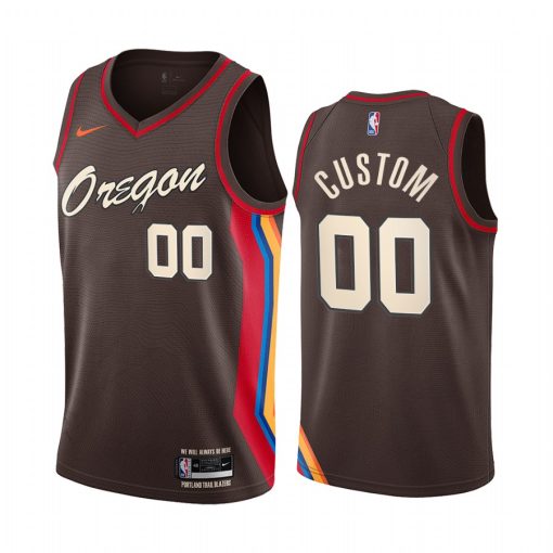 Custom Blazers Swingman Chocolate 2020-21 City Edition Jersey