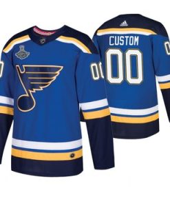 Custom Blues Blue 2019 Stanley Cup Champions Jersey