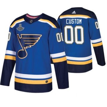Custom Blues Blue 2019 Stanley Cup Champions Jersey