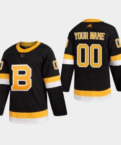 Custom Boston Bruins Alternate Black Pro Jersey