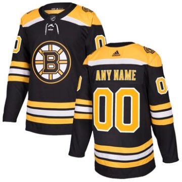 Custom Boston Bruins Black 2017 2018 Hockey Jersey