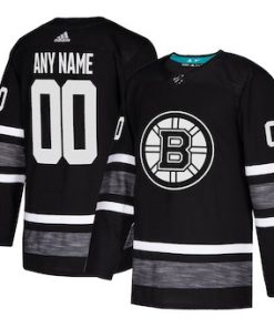 Custom Boston Bruins Black 2019 NHL All Star Game Parley Jersey