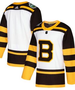 Custom Boston Bruins Blank 2019 Winter Classic White Jersey