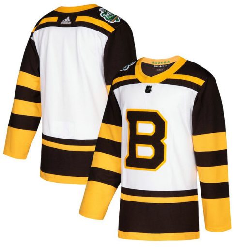 Custom Boston Bruins Blank 2019 Winter Classic White Jersey