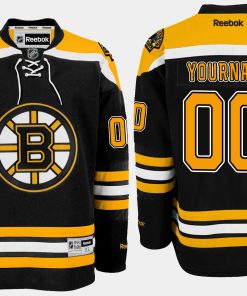 Custom Boston Bruins Home Premier Player Black Jersey