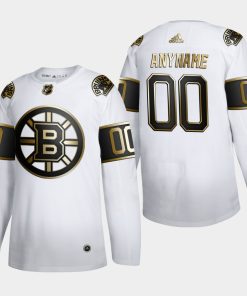 Custom Boston Bruins Golden Edition White Jersey