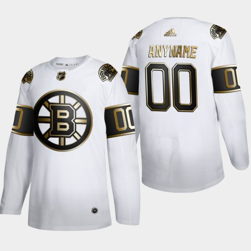 Custom Boston Bruins Golden Edition White Jersey