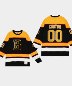 Custom Boston Bruins X Bel-air Black Jersey Hockey