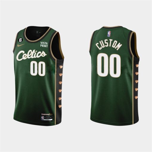 Custom Boston Celtics Active Player Green 2022-23 City Edition Stitched Basketball Jersey