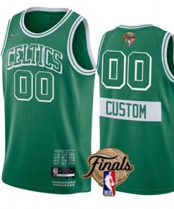 Custom Boston Celtics Active Player Green 2022 City Edition Finals Stitched Jersey