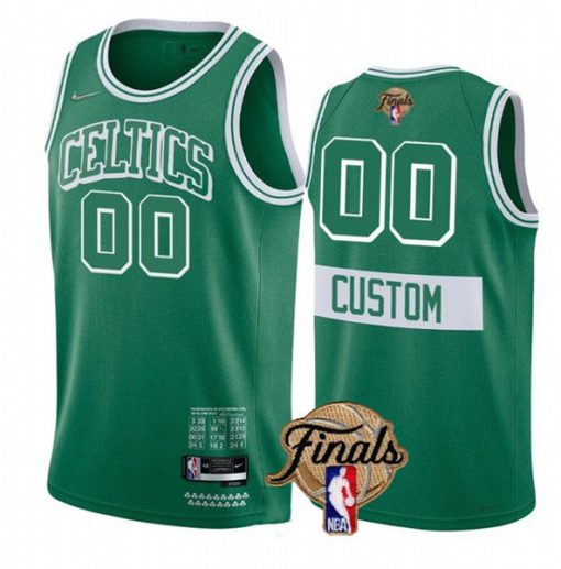 Custom Boston Celtics Active Player Green 2022 City Edition Finals Stitched Jersey