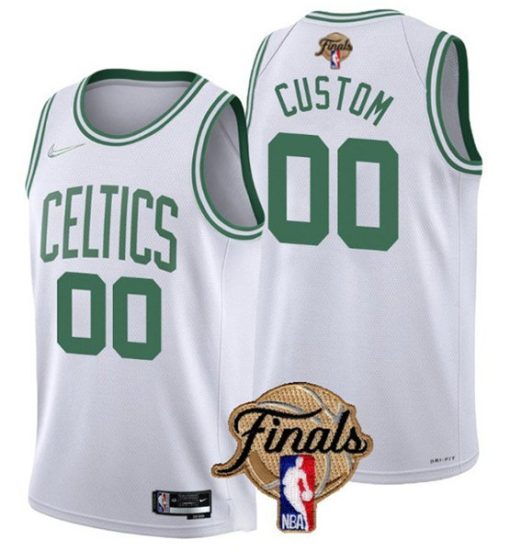 Custom Boston Celtics Active Player White 2022 Finals Stitched Basketball Jersey