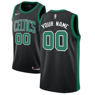 Custom Boston Celtics Black Statement Edition Jersey