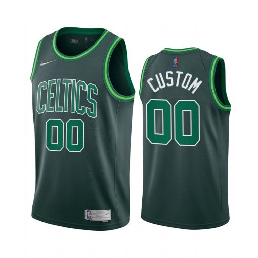 Custom Boston Celtics Green Swingman 2020 21 Earned Edition Jersey