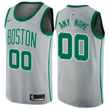 Custom Boston Celtics Swingman Gray City Edition Jersey