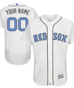 Custom Boston Red Sox 2016 Fathers Day Fashion White Flexbase Collection Jersey