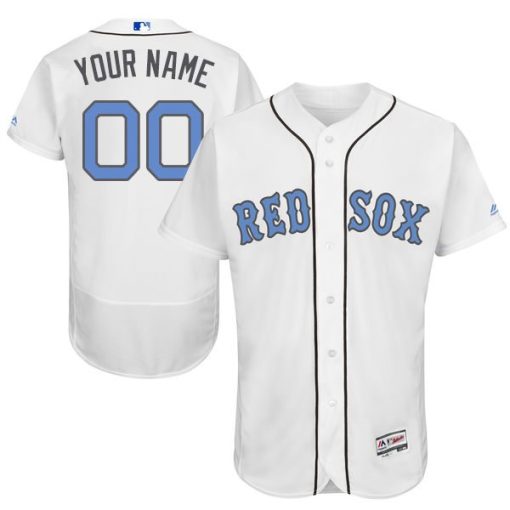 Custom Boston Red Sox 2016 Fathers Day Fashion White Flexbase Collection Jersey