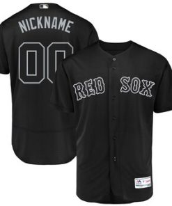 Custom Boston Red Sox 2019 Players' Weekend Flex Base Roster Black Jersey