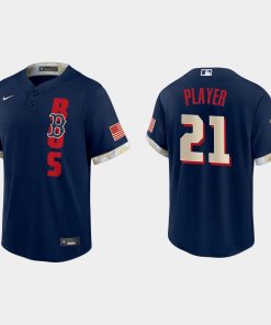 Custom Boston Red Sox 2021 All-star Game Cool Base Jersey Navy