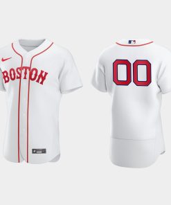 Custom Boston Red Sox 2021 Patriots' Day Flex Base Jersey White