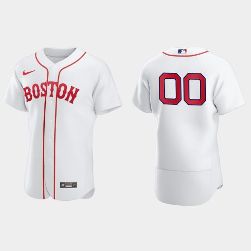 Custom Boston Red Sox 2021 Patriots' Day Flex Base Jersey White