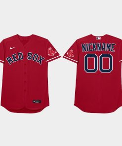 Custom Boston Red Sox 2021 Players' Weekend Nickname Jersey Red