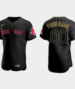 Custom Boston Red Sox 2021 Salute To Service Jersey All Black