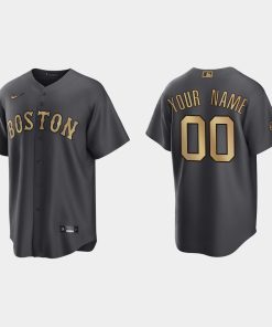 Custom Boston Red Sox 2022 All-star Game Cool Base Jersey Charcoal