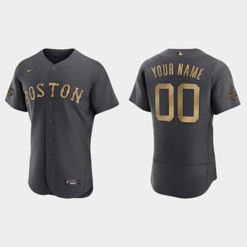 Custom Boston Red Sox 2022 All-star Game Flex Base Jersey Charcoal