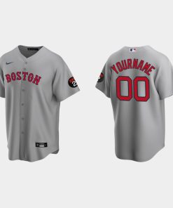 Custom Boston Red Sox Cool Base Jerry Remy Jersey Gray