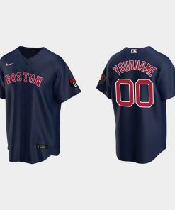 Custom Boston Red Sox Cool Base Jerry Remy Jersey Navy