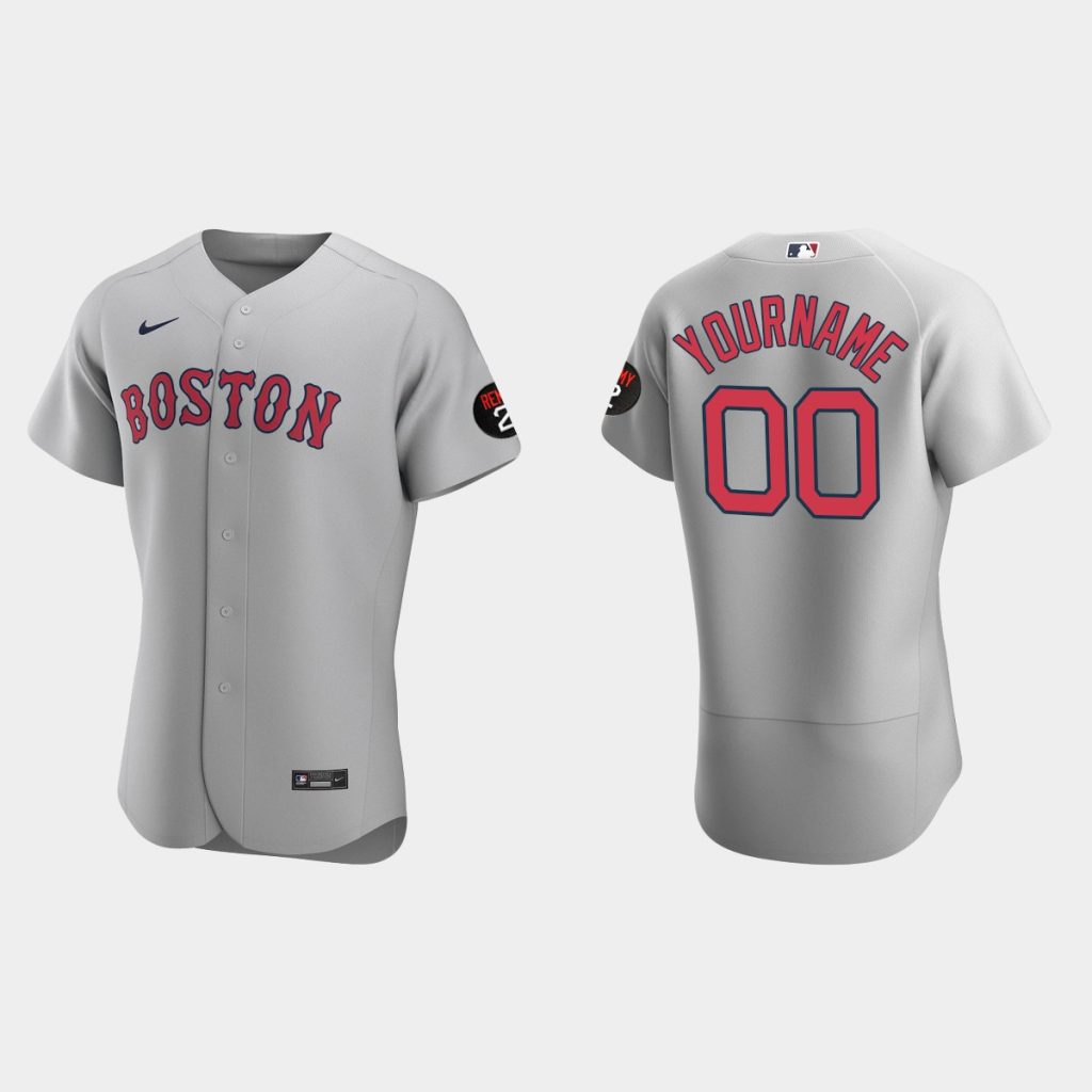 Custom Boston Red Sox Flex Base Jerry Remy Jersey Gray