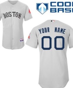 Custom Boston Red Sox Gray Jersey