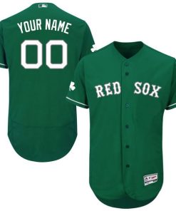 Custom Boston Red Sox Green Celtic Flexbase Collection Jersey