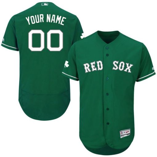 Custom Boston Red Sox Green Celtic Flexbase Collection Jersey