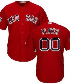 Custom Boston Red Sox Scarlet 2018 World Series Cool Base Jersey