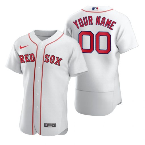 Custom Boston Red Sox White 2020 Flex Base Jersey