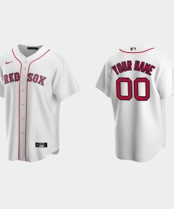 Custom Boston Red Sox White Cool Base Home Jersey