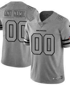 Custom Broncos 2019 Gray Gridiron Gray Vapor Untouchable Limited Jersey