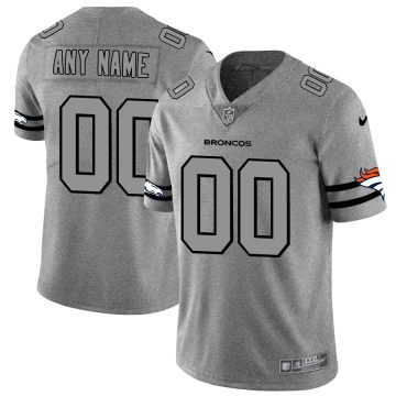Custom Broncos 2019 Gray Gridiron Gray Vapor Untouchable Limited Jersey